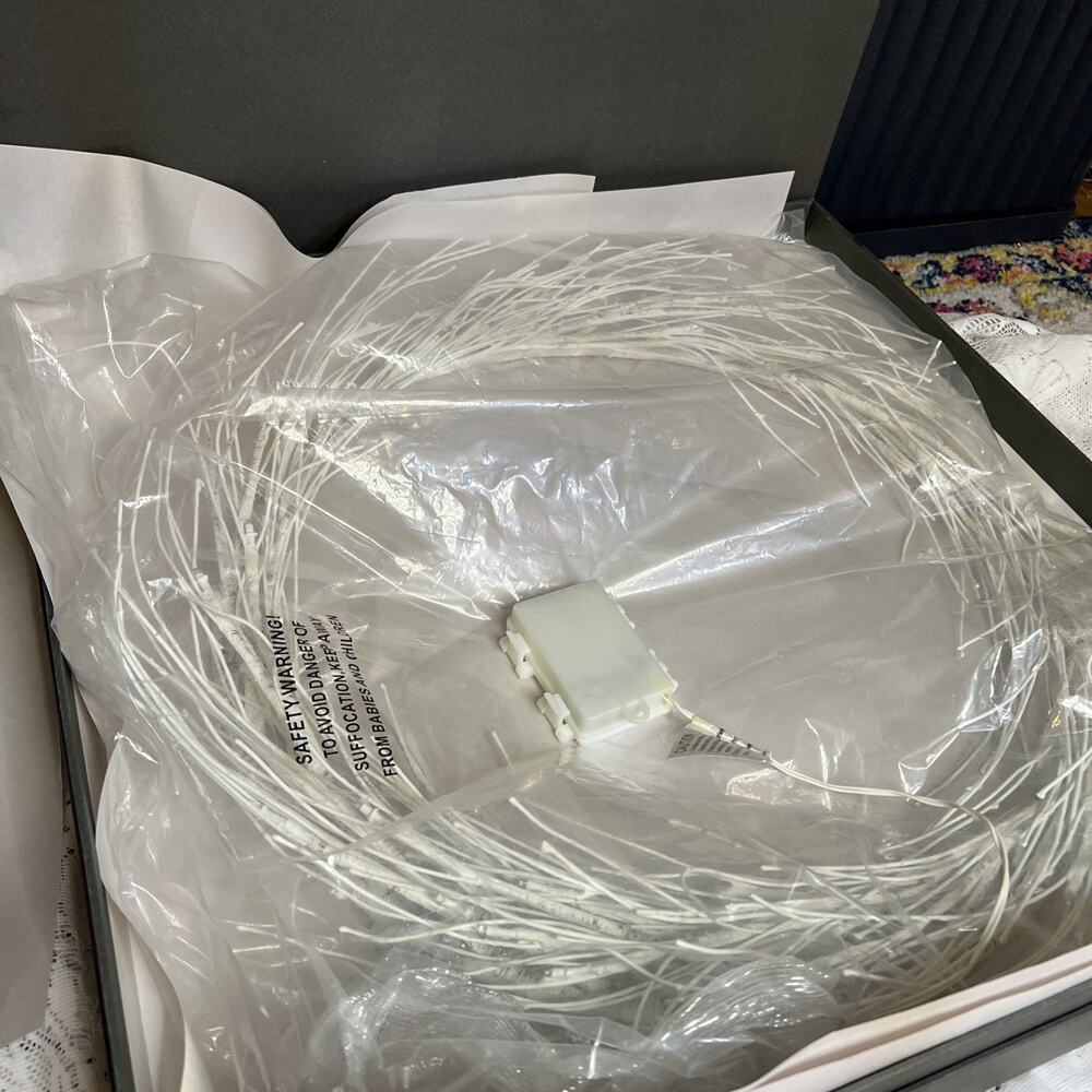 Restoration Hardware Winter Wonderland 24” Warm White Starry Lighted Wreath Box - Picture 15 of 16
